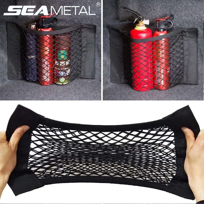Filet de Rangement Universel pour Coffre de Voiture, Poche Arrière de Siège, Bande Magique existent, Accessoires d’Nik
