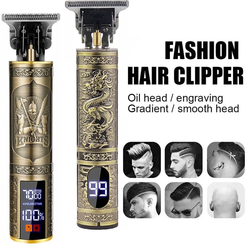 Tondeuse à cheveux Vintage sans fil, portable, USB, charge rapide, Machine de coupe de cheveux, rasoir électrique, barbier professionnel