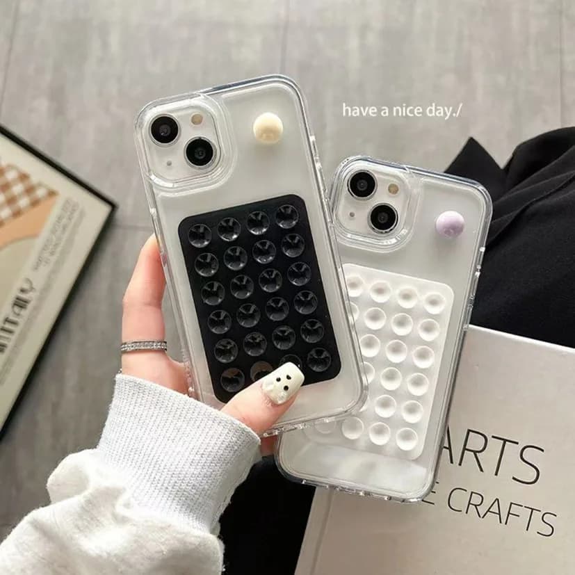 Tapis de support de téléphone à ventouse en Silicone, support mural multifonctionnel, carré antidérapant, boîtier simple face, autocollant arrière