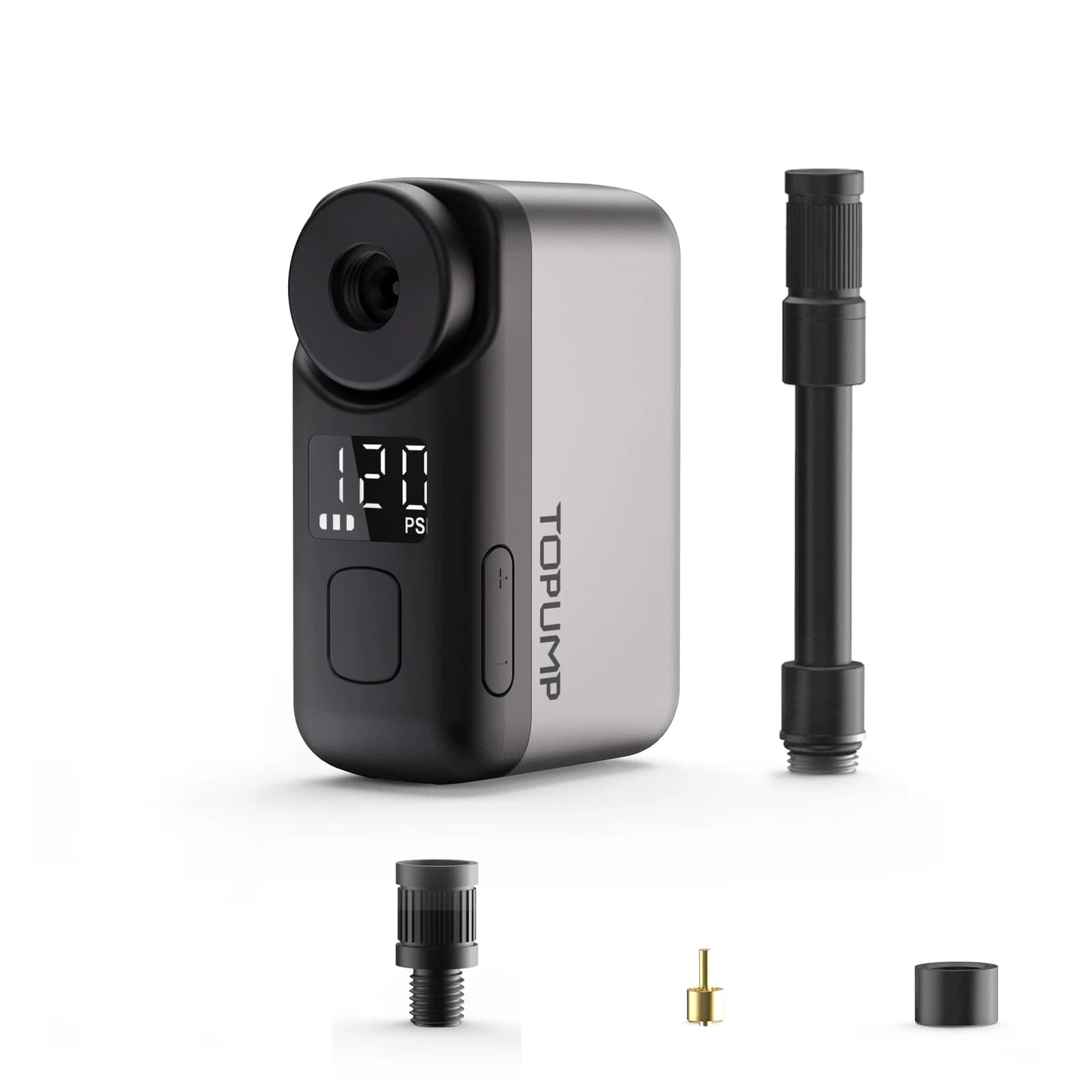 TOPUMP TB2 PRO Mini pompe électrique Portable pour vélo gonfleur de pneus sans fil 120PSI Max 450mAh batterie avec écran charge rapide