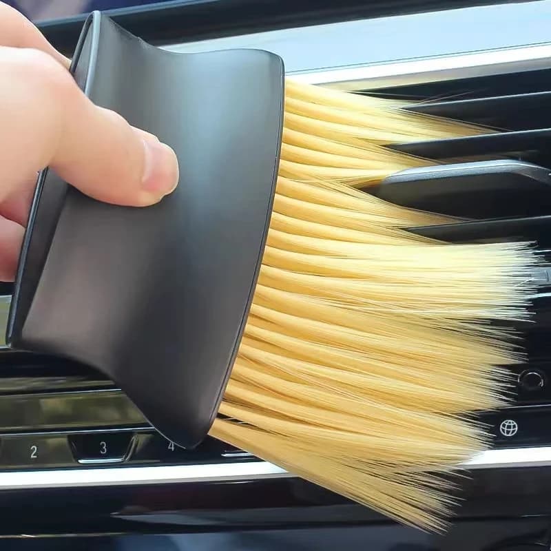 Brosse douce pour balayage intérieur de voiture, outil de lavage de voiture, artefact, espace intérieur de voiture, brosse anti-poussière, brosse de nettoyage de sortie d’air